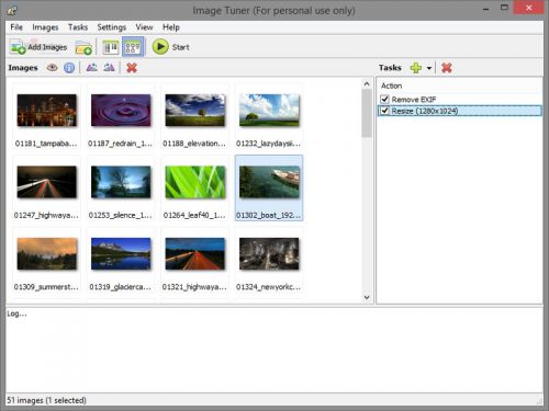 نرم افزار تغییر اندازه دسته جمعی تصاویر Image Tuner 5.3
