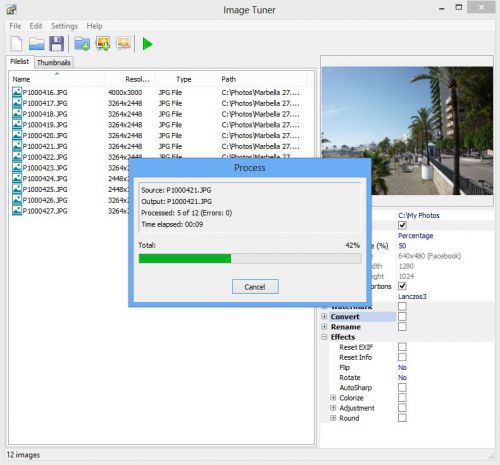 نرم افزار تغییر اندازه دسته جمعی تصاویر Image Tuner 5.3