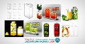 دانلود مجموعه تصاویر وکتور بسته بندی آبمیوه و شیر